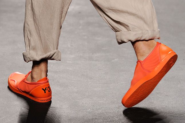 Y3 Orange Low Sneakers Catwalk 1