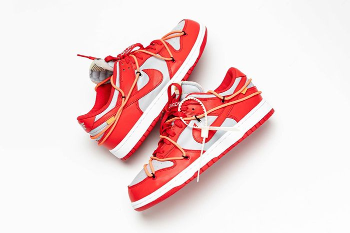 Off White Nike Dunk University Red Ct0856 600 Release Date Pair Hanzuying