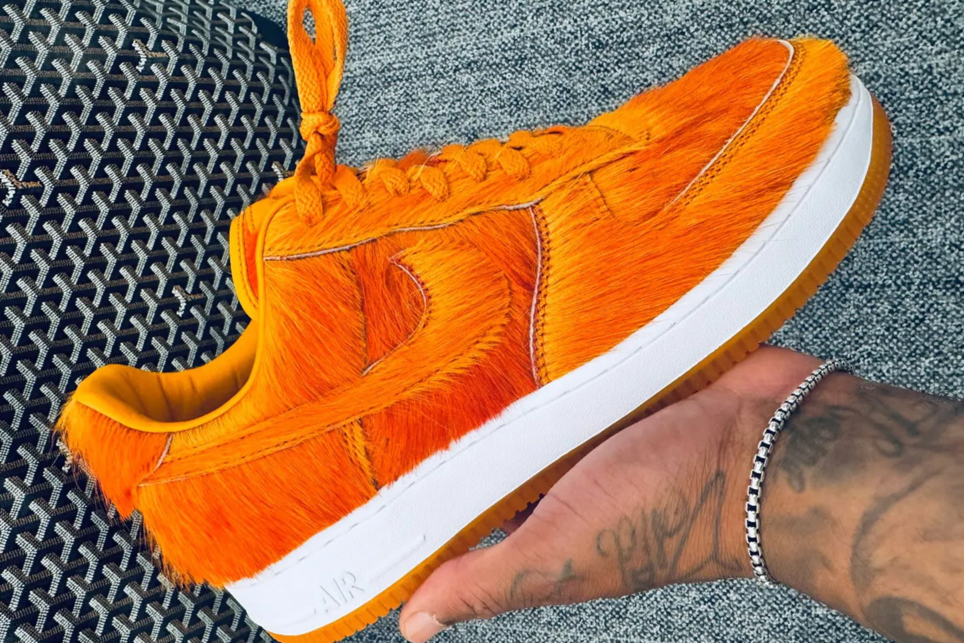 The Nike Air Force 1 Low 'Orange Hair' Gets a Fresh Coat of Fur - Releases