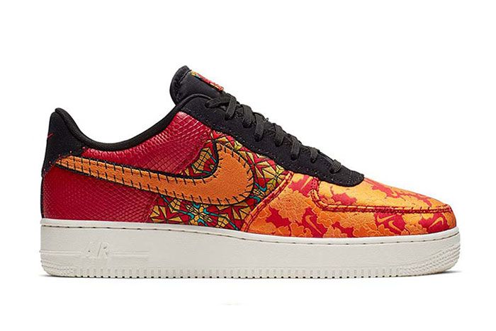 Nike At4144 601 2 Air Force 1 Low Flower Side Shot