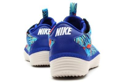 Nike Solarsoft Moccasin Sp Tropical Floral Pack Blue Orange Heel Profile 1