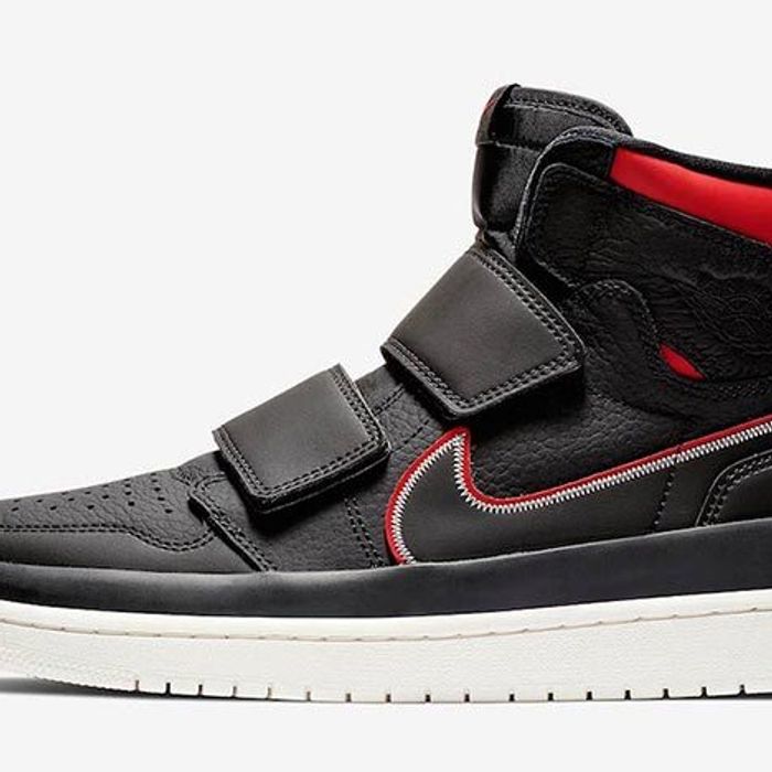 Official Look At The Air Jordan 1 High Double Strap Black Red