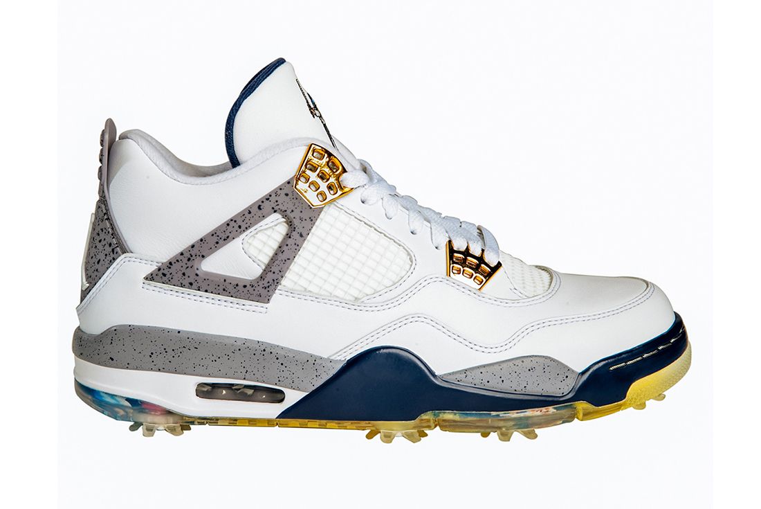 Eastside Golf x Air Jordan 4 G is 'White Cement' Dipped in Gold