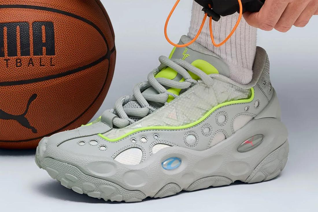 PUMA LaFrancé RNR grey neon on foot