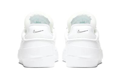 Nike Drop Type Lx Triple White Cn6916 100 Release Date Heel