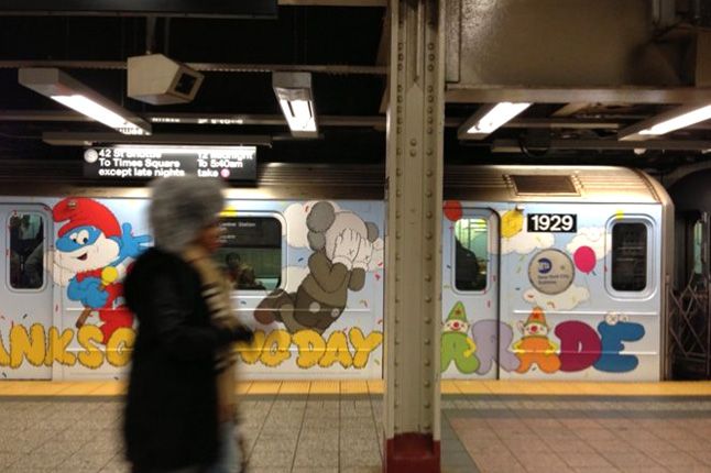 Kaws Nyc Mta Subway S Train Stickers Times Square 1
