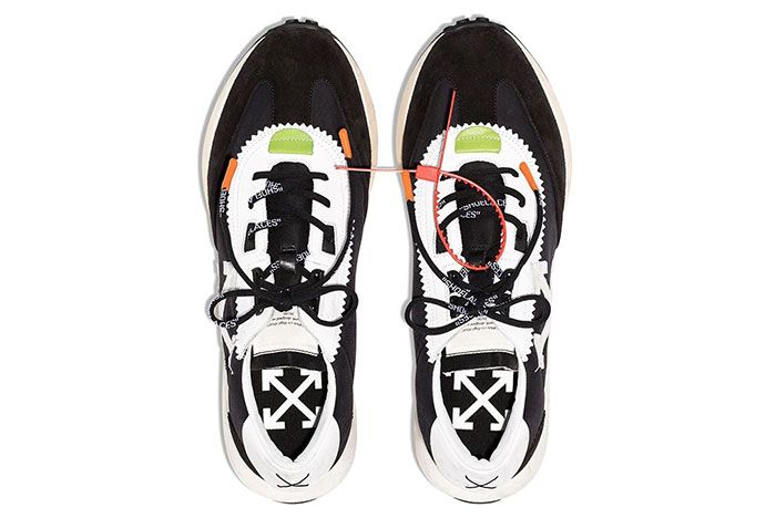 Off-White Deliver Two Sporty 70s-Inspired Running Sneakers - Sneaker ...