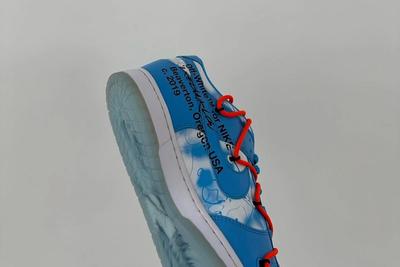 Nike Dunk Low Virgil Abloh Futura Laboratories Blue Sneakers Collaboration