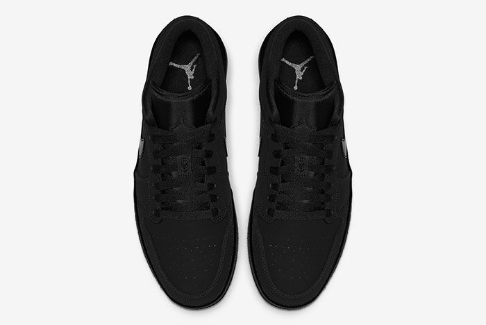 all black jordans low