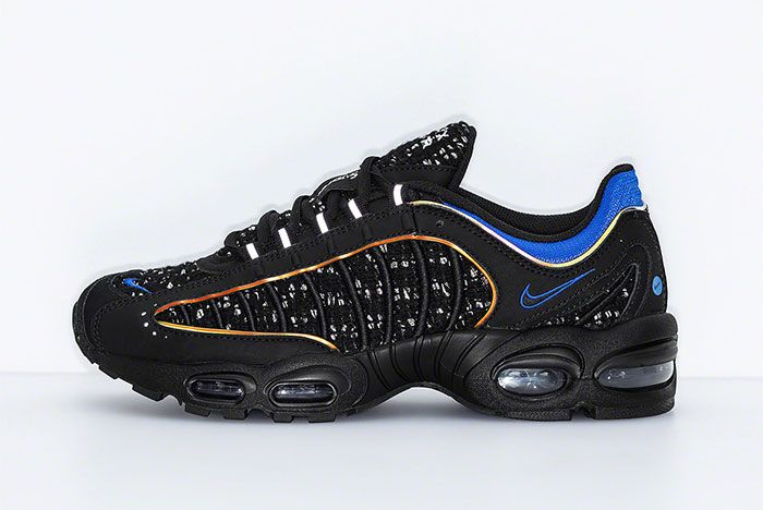 Supreme Nike Air Max Tailwind 4 Black Blue Release Date Left