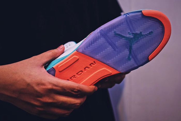 Air Jordan 5 Miami Light Aqua Release Date Outsole Sneaker Freaker