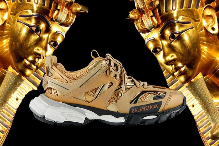 balenciaga gold sneakers