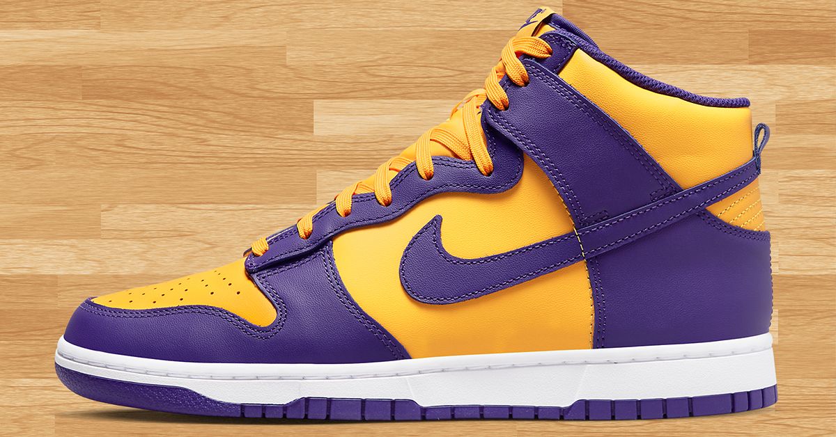 Release Date: Nike Dunk High 'Lakers' - Sneaker Freaker