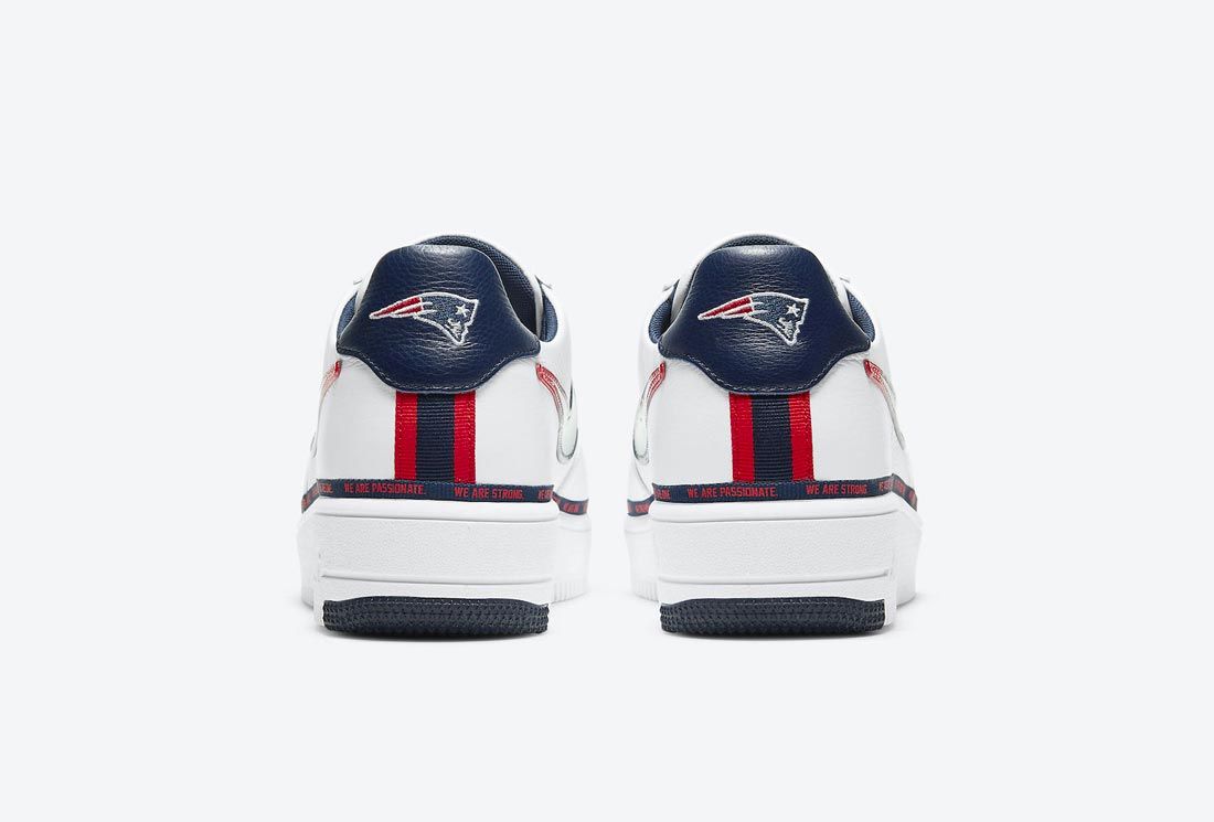 New England Patriots NFL Mens Gradient Midsole White Sneakers