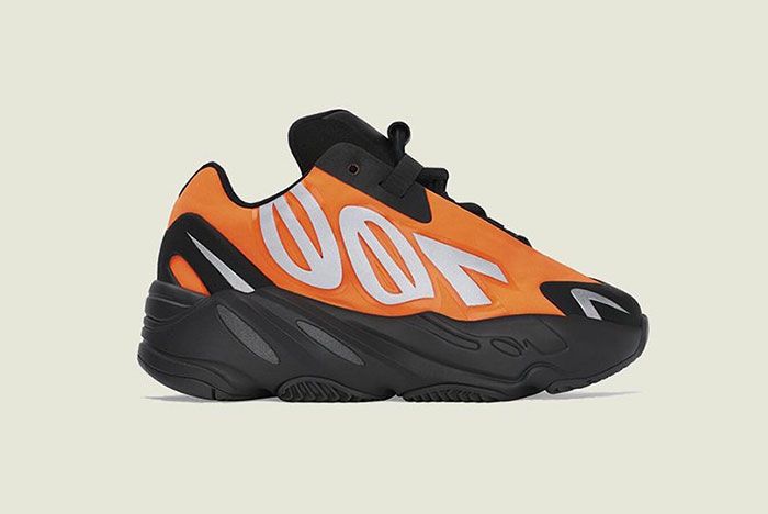 Adidas Yeezy Boost 700 Mnvn Orange Toddler Lateral Side Shot