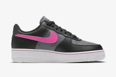 Nike Air Force 1 Black Grey Pink Medial