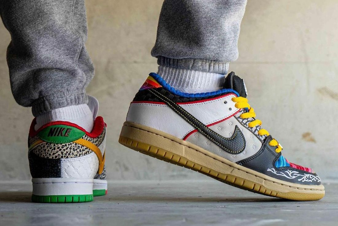 nike sb dunk low what the p rod on foot shot 