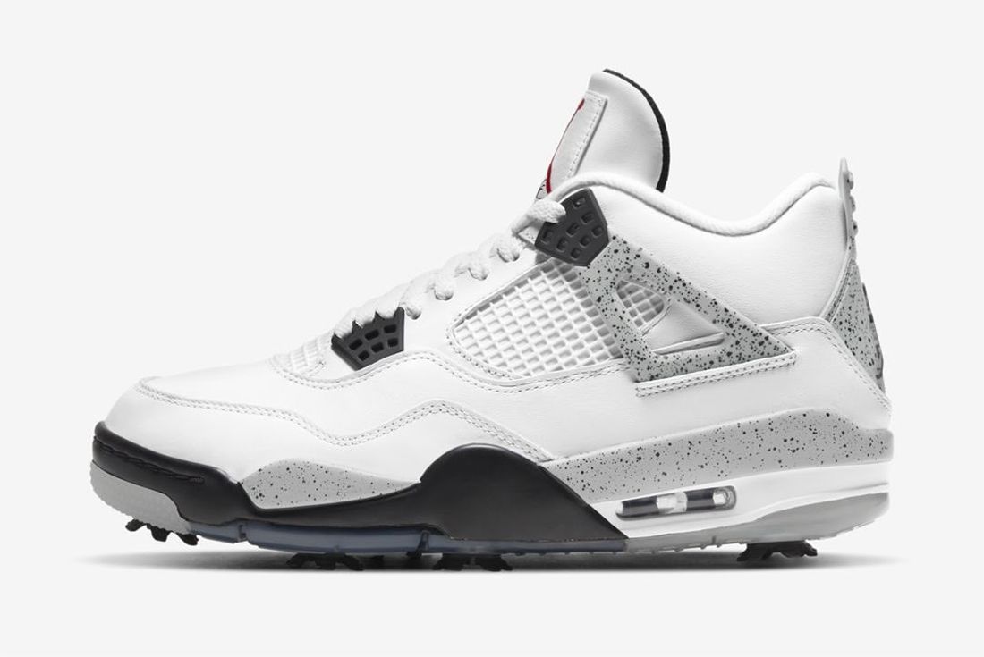 air jordan 4 golf white cement on white