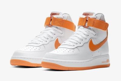 Nike Air Force 1 High White Orange Pair