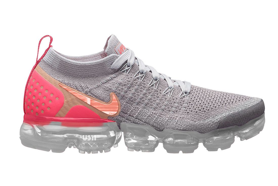 grey and peach vapormax