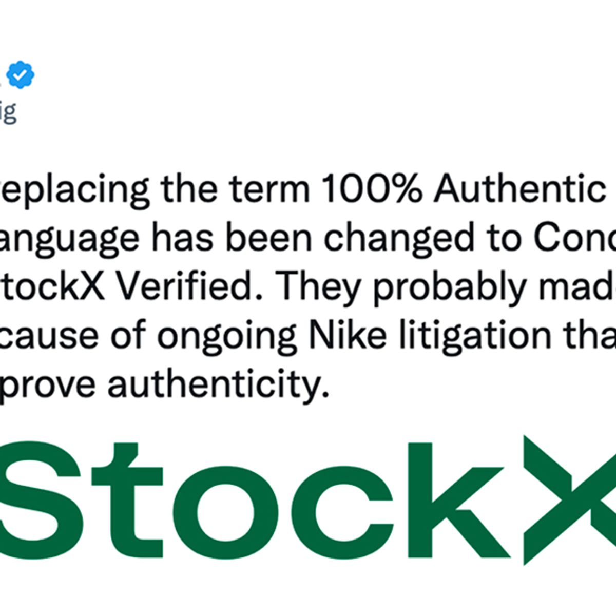 Authentic Stock X Tag and authentication card in 2023