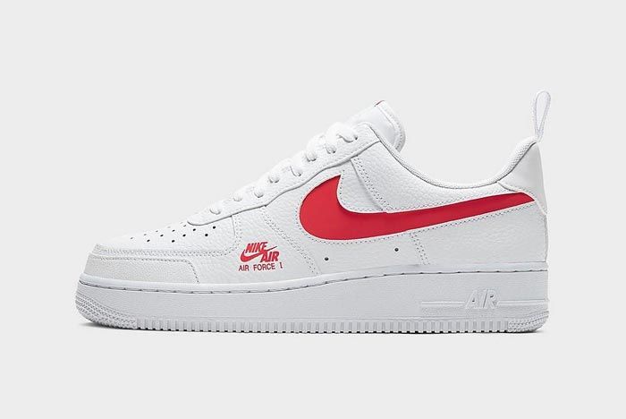 Nike Air Force 1 Lv8 Utility White Red Lateral