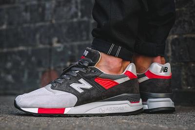 New Balance 998 Made In Usa Grey Red 5
