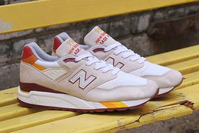 New Balance 998 White Burgundy Curry Made In Usa 5