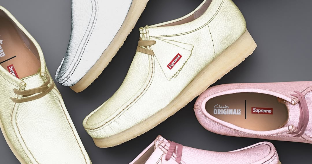 靴 supreme clarks wallabee cream 28cm Supreme and Clarks Originals Shine New Light on the Wallabee