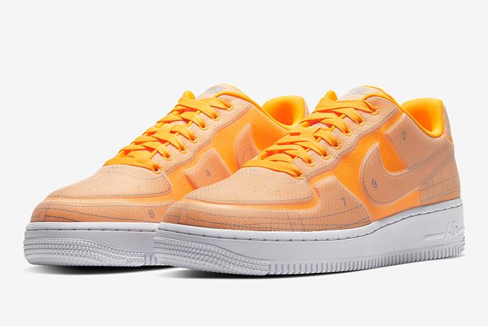 Nike Air Force 1 Low Schematic Orange Front Full