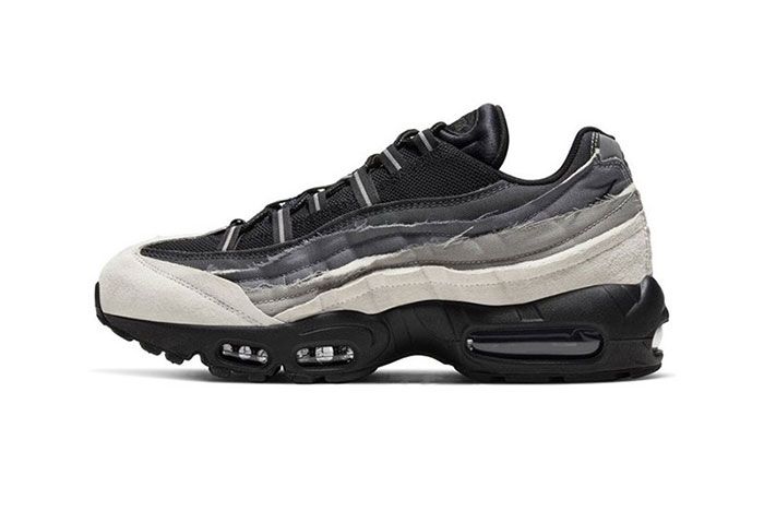Comme Des Garcons Nike Air Max 95 Grey White Black Lateral Side Shot