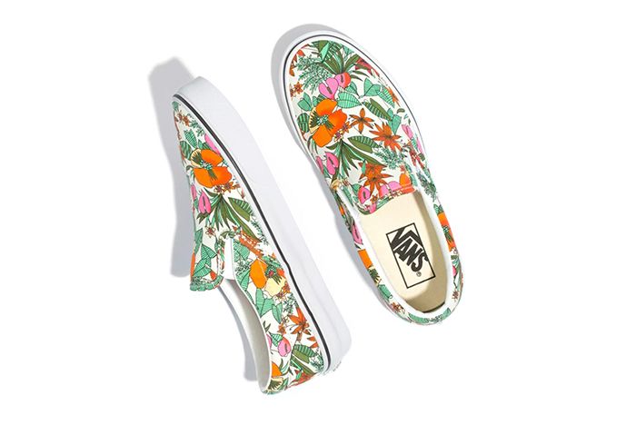 multi floral vans