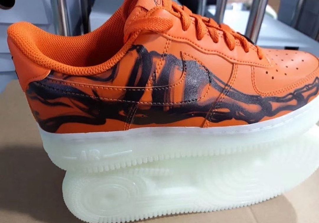 Nike Air Force 1 Skeleton (Brilliant Orange)