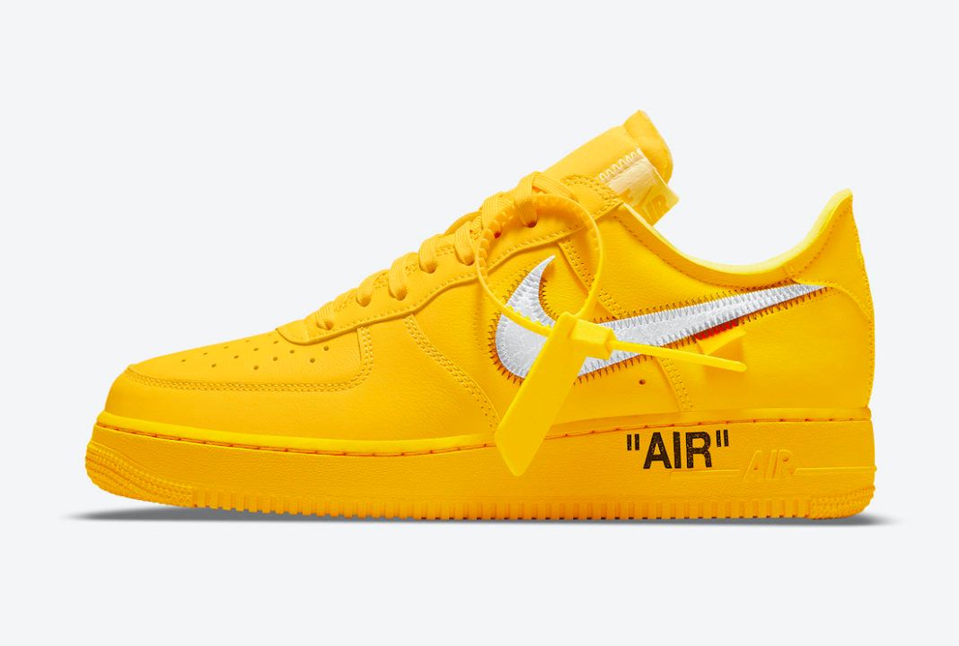 Official Pics: The Off-White x Nike Air Force 1 'University Gold' - Sneaker  Freaker
