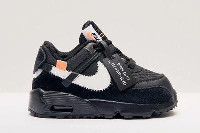 Nike Air Max 90 Off White Black Little Kids Toddlers 2