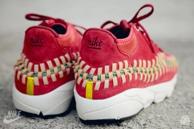 Nike Footscape Woven Chukka Knit Red Reef Heel Details 1