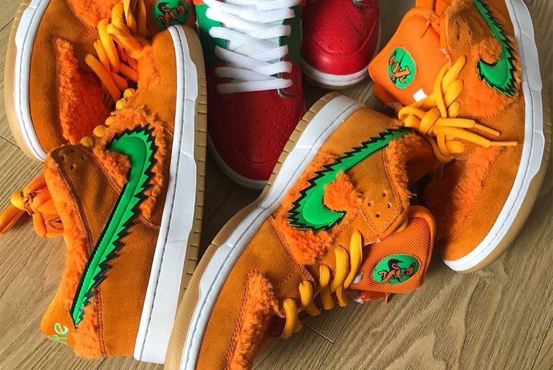 nike sb dunk low grateful dead bears orange