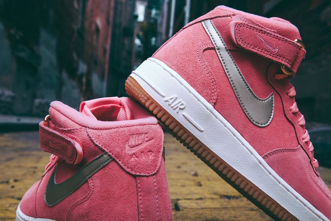 nike air force 1 high pink suede