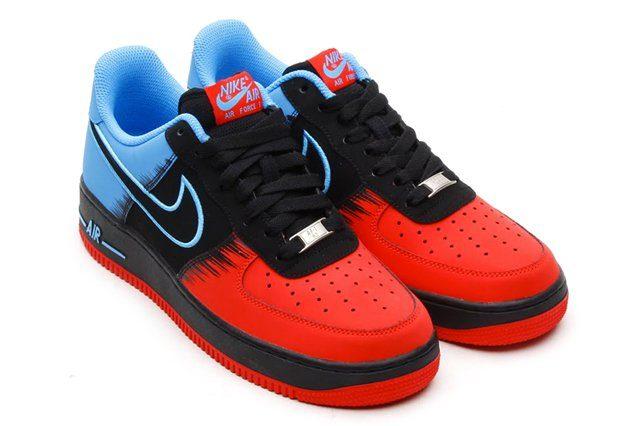 Nike Air Force 1 Light Crimson Black Vivid Blue