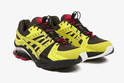 Affix Works Asics Gel Kinsei Yellow Three Quarter Angle Lateral Side Shot