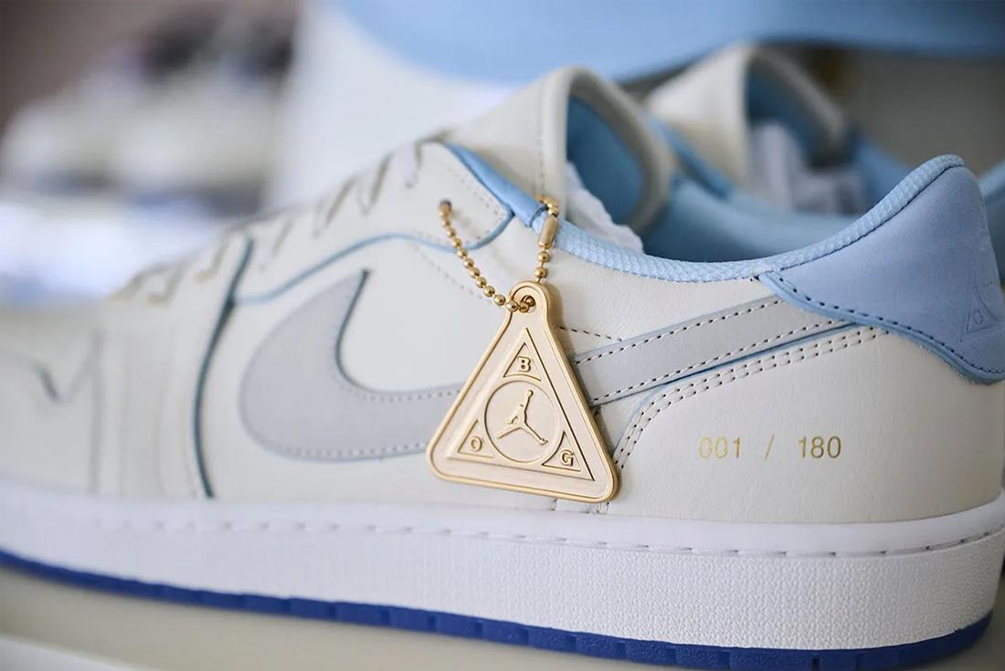 Light grey and blue Nike sneakers