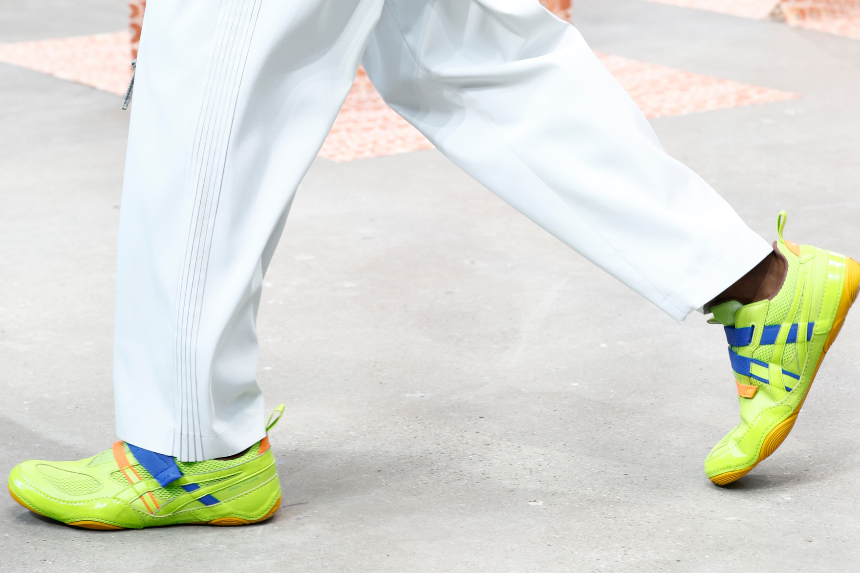 issey miyake x asics hyper taping sneaker on-foot shot