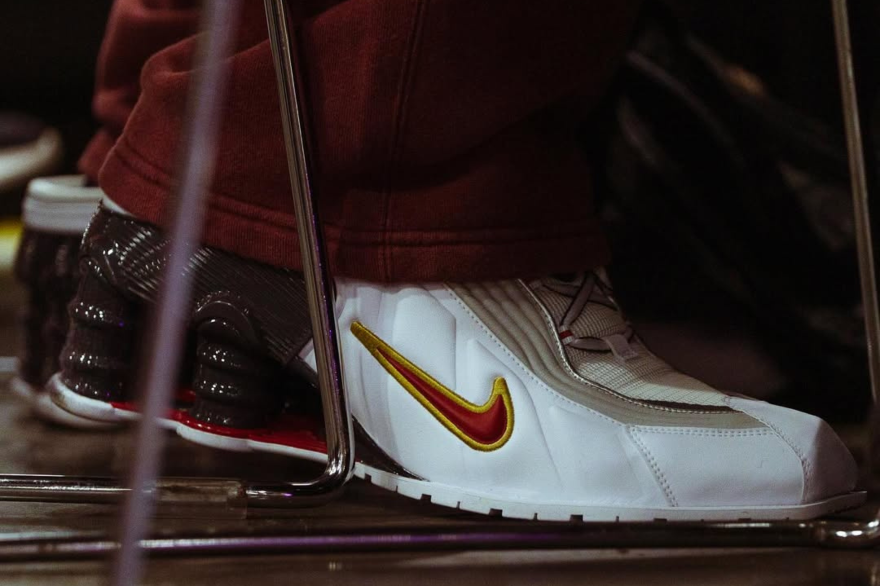 Martine Rose x Nike Shox MR4 sneaker close-up shot