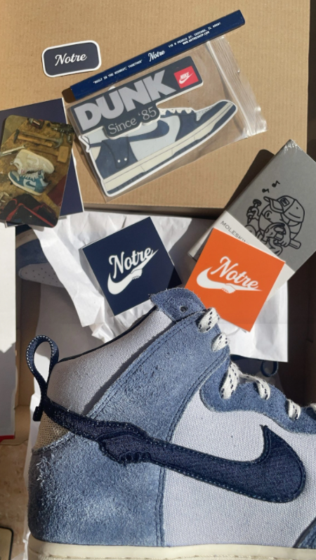 Don C Shares Pics of the Notre x Nike Dunk High ‘Blue Void’ - Sneaker ...