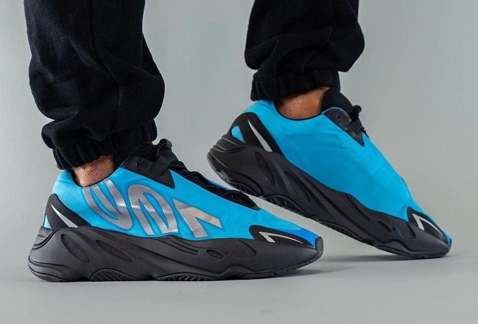 On-Foot: adidas Yeezy BOOST 700 MNVN ‘Bright Cyan’ - Sneaker Freaker