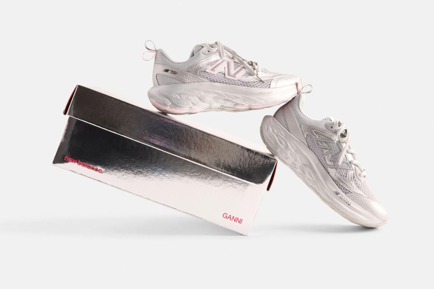 Ganni Box Ganni’s Opulent Touch Reaches the New Balance Fresh Foam Trainer - Releases
