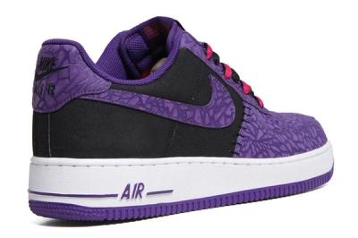 Nike Air Force 1 Le Godzilla Pack Black Purple Heel 1