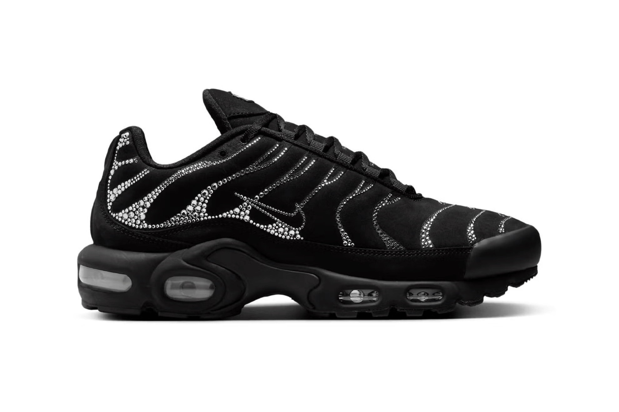 nike black and white tns