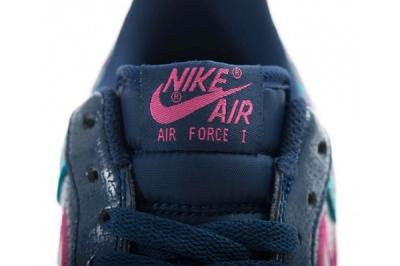 Nike Air Force 1 Low Midnight Navy Fusion Pink Elephant Tongue 1