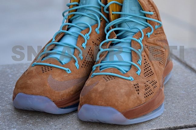 Nike Lebron X Hazelnut Brown Suede Toe Detail 1